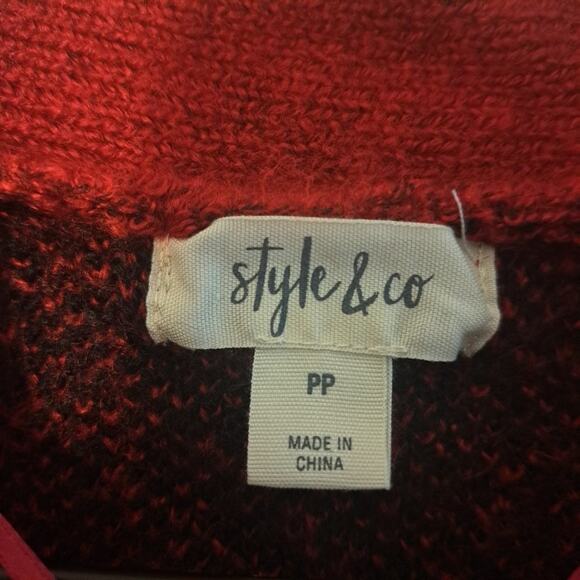Style & Co Buffalo Check Cardigan - Picture 2 of 7